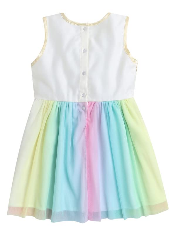 Image of Funshine Girls Spring Summer Casual Dress for Kids | Soft Breathable Comfortable Everyday Wear for Play School Outings Birthday Parties & Family Occasions | Stylish Lightweight Trendy Outfit