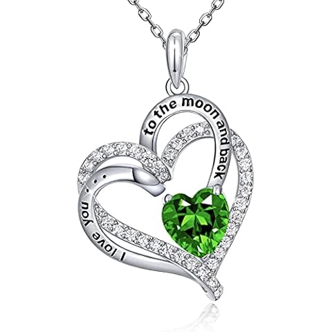 FOREVER QUEEN August Birthstone Heart Necklace Cover