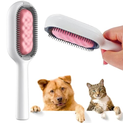 PARENCE.- Brosse de Toilettage pour Chat et Chien – Brosse de Massage Douce avec Picots Souples