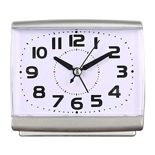 FLOX Mini réveil numérique carré pour chambre à coucher, bureau, étudiant, mouvement de balayage silencieux, pour la maison, l'école, le bureau, les voyages, etc Cover