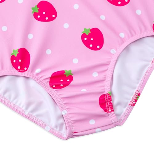 Image of Girls Swimsuit One Piece Bathing Suit with Adjustable Straps Cute Little Kids Swimming Suits Beach Swimwear 4T-12