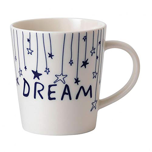 Royal Doulton ED Ellen Degeneres Dream Star Novelty Coffee or Tea Mug, 1 Count (Pack of 1), White with Navy Blue