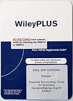 Financial Accounting:Tools for Business Decision Making, Eighth Edition WileyPLUS Access Code 111895386X Book Cover
