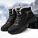 Winter Ankle Boots,Fashion Lightweight Mens Snow Boots,Outdoor Walking Breathable Winter Sneakers for Men,Non-Slip Rubber Outsole (Color : Black, Size : 10)
