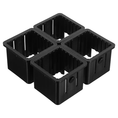 OHPHCALL Manguito Hueco Interior para Tubo Cuadrado 50x40 Mm, 4 Piezas, Accesorio para Máquinas de Ejercicio, Protector y Adaptador para Equipos de Fitness, Repuesto para Entrenamiento