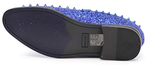Image of SPK16 Men's Vintage Spike Dress Loafers Slip On Fashion Shoes Classic Tuxedo Dress Shoes