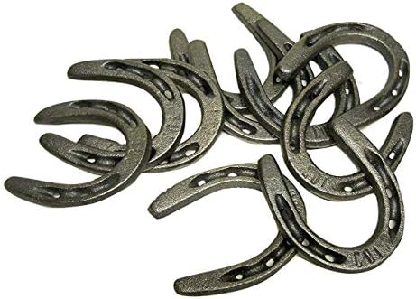 20 pc Cast Iron Horseshoes for Decorating and Crafts 3 1/2" T x 3" W