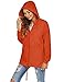Avoogue Anorak Raincoat Women Solid Shell Waterfall Sports Jacket with Pockets Orange M