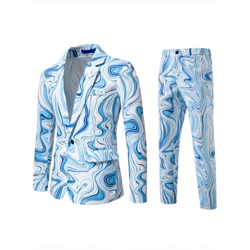 Ensemble décontracté homme imprimé bleu ciel taille S