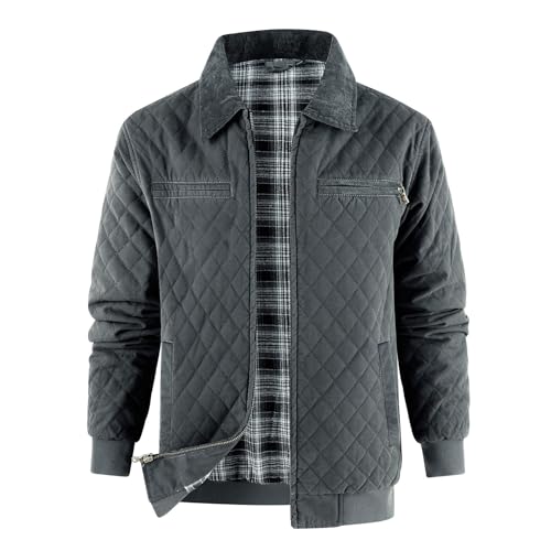 Veste d'hiver matelassée homme contre le froid avec poches
