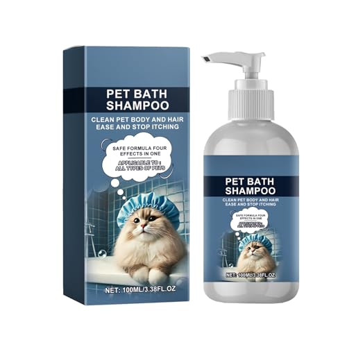 Mnozreo Champu en Seco para Perros y Gatos,Champu Seco Natural Antiparasitario Hidratante para Perro y Gato,Champú Profesional para Perros,Champú Mascotas Hipoalergénico Piel Sensible,100ML