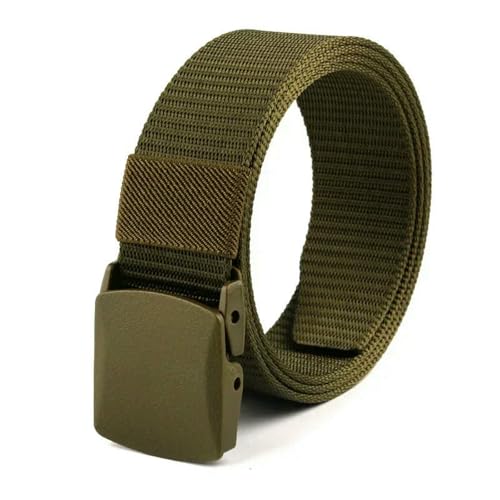 ZERAOKE Men’S Nylon Golf Belt with Plastic Automatic Buckle,Adjustable Webbing Belt for Casual Work Training Outdoor-Colors 2-3.8 X120 Cm/1.5 X 47.2 in