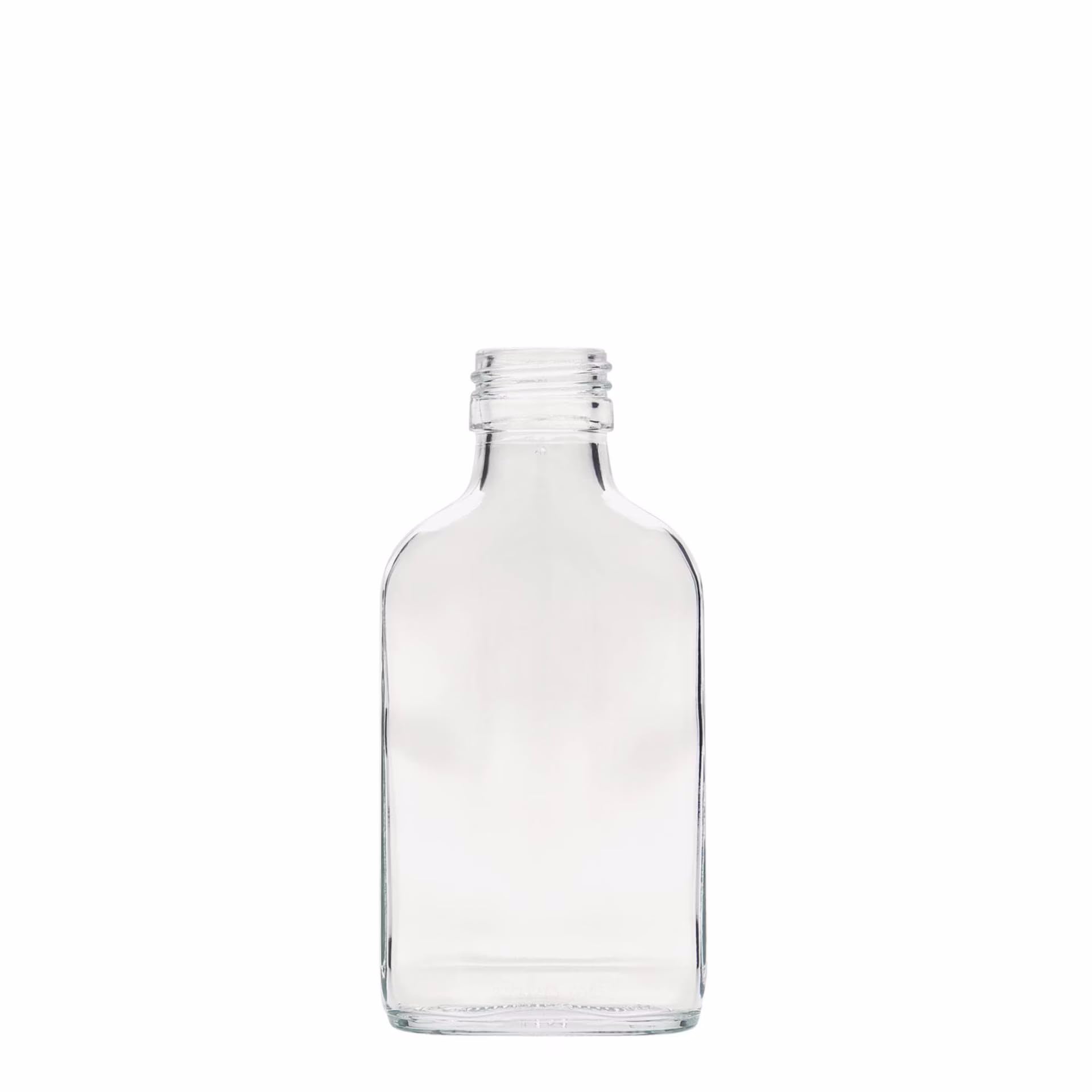 Lote de 50 botellas de vidrio de 100 ml, frascos de bolsillo, botellas para licores, degustaciones o muestras de productos
