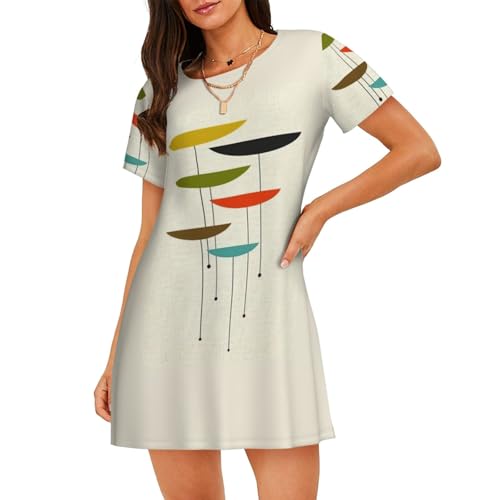 Nuisette légère contre la chaleur : robe de détente manches courtes femme