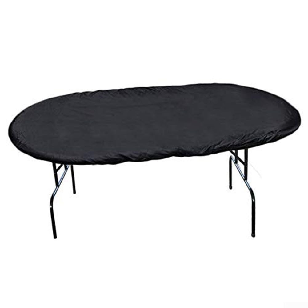 210D Oxford Cloth Poker Table Cover Dustproof Water Resistant Protective Gaming Table Cover for Outdoor Indoor Use(BALCK)