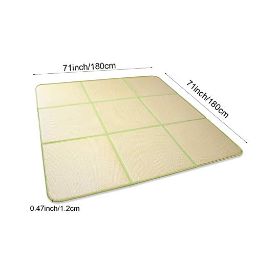 Tatami de ratán MYOYAY 71" x 71" espuma memoria miniatura 2