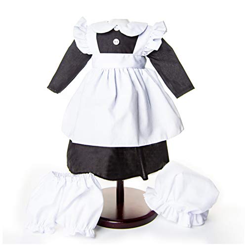 The Queen's Treasures 18 Inch Doll Clothes & Accessories, 4 Pc Late-1800'S Kitchen Maid Uniform With Dress, Cap, Apron, Pantaloons, Compatible For Use With American Girl Dolls. Doll Not Included #TOP1
