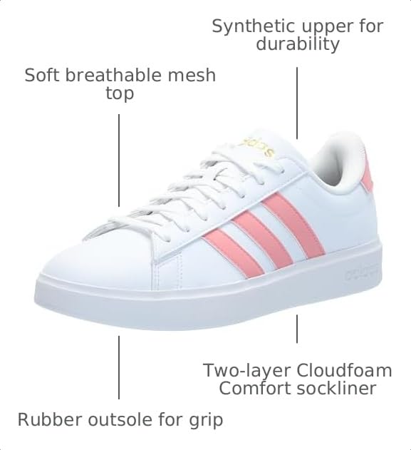 Image of adidas Women's Grand Court 2.0 Tennis Shoe