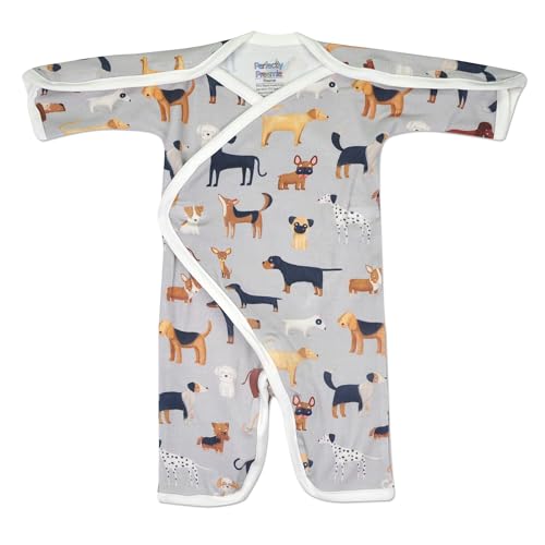 Image of Perfectly Preemie Long-Sleeve Open-Shoulder Ultra Soft NICU Jumpsuit - Preemie (3-6lbs) & Newborn (5-8lbs)