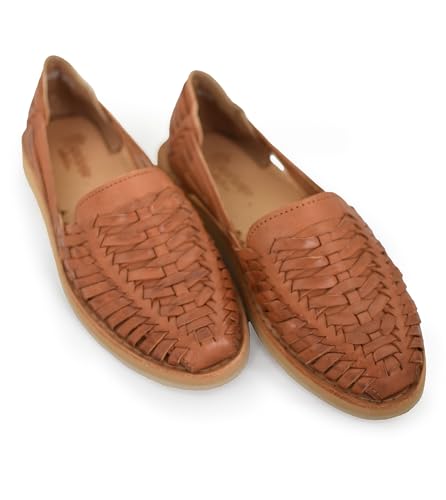 Macarena Collection Womens Shoes Leather Sandal Flat for Women | Huarache Handmade Mexican Sandals | Comfortable & Stylish Womens Sandals 3050