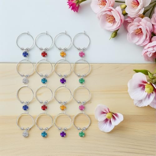 Anillos para copas de vino de acero y marcadores de copas Operitacx para bodas 6