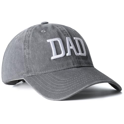 Image of Mom Dad Embroidered Baseball Caps Set of 2 Adjustable Couples Cotton Hats | Soft cotton matching caps with premium embroidery and adjustable fit, perfect for couples, parents, family photos and gifts.