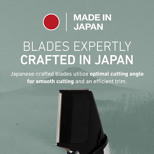 Panasonic Body Hair Trimmer for Men, Cordless Waterproof Design, V-Shaped Trimmer Head with 3 Comb Attachments for Gentle, Full Body Grooming, ER-GK60-S (Silver)