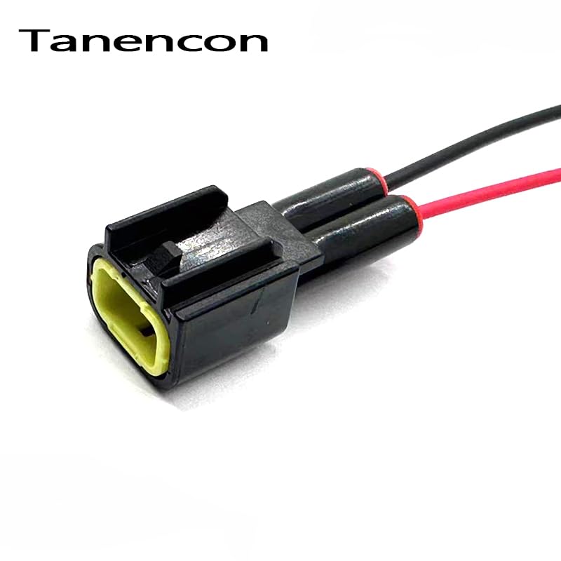 2 Pin Car Engine High Voltage Package Connector Ignition Coil Wire Harness Waterproof Plug for d Focus FW-C-2F-B FW-C-2M-B - (Color: Gold, Package: 20 Sets)