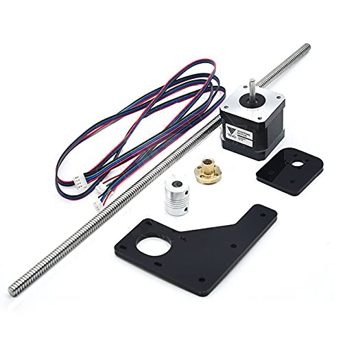 Lysee 3D Printer Parts & Accessories - SWMAKER Dual Z Axis Upgrade Kit 42 Step Motor & T82 Lead Screw 375 mm with Brass nut for Tarantula 3D Printer Part