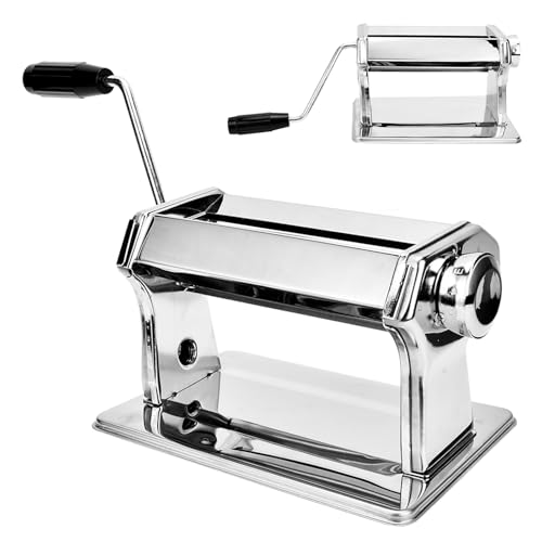 Cocoarm Máquina laminadora de arcilla polimérica - rodillo de arte de metal de prensa manual con seis espesores ajustables, antideslizante