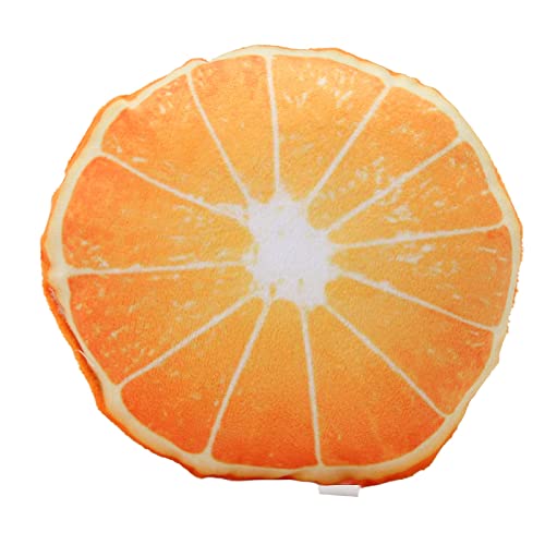 Firlar Obst-Plüsch-Hundespielzeug, Lustiges, Attraktives Kauspielzeug für Haustiere Zum Waschen der Zähne, Niedliches, Interaktives, Weiches, Bissfestes, Quietschendes(Orange)