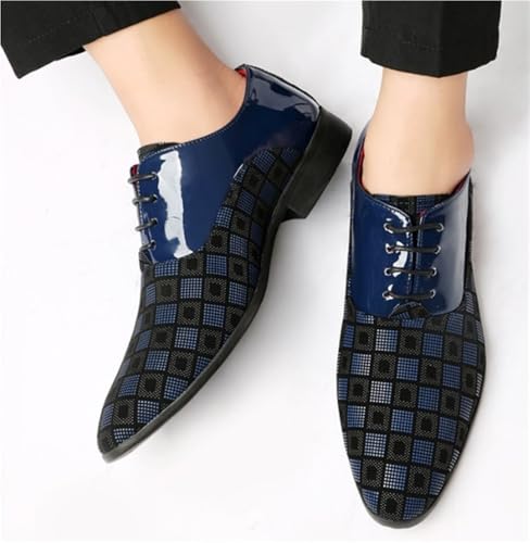 Men's Lace-Up Non-Slip Fashion Cap Toe Oxford Arch Support Formal Patent Shoes for Business Commuting Party Daily Activity3