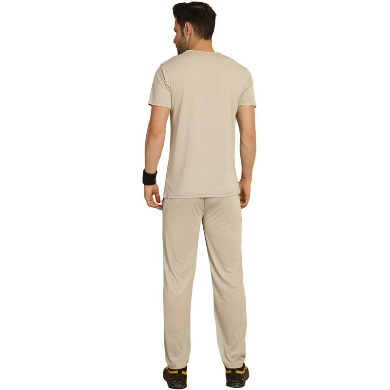 Image of VIMAL JONNEY White Cotton Printed CO-ORD Set Tracksuit for Men-T PRT 23 WHT D10 WHT. 02-P