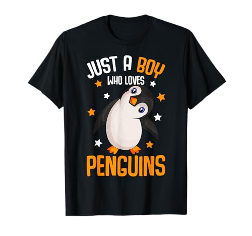 Just a Boy who loves Penguins Kids Boys Penguin Lover T-Shirt