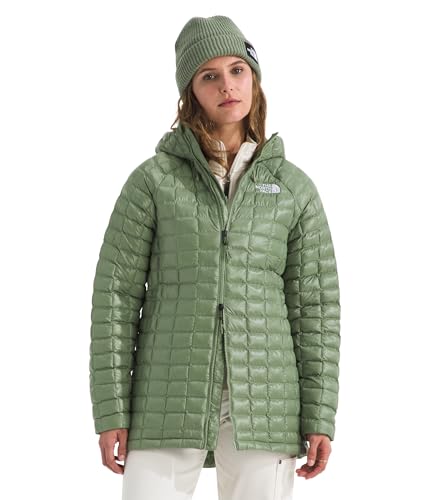 The North Face Women's Thermoball Hooded Parka (Standard & Plus Size) | High Loft Insulation, Wind & Water Resistant, Bark Mist, Large