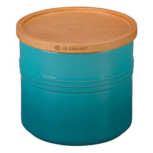Le Creuset Stoneware Canister with Wood Lid, 1.5 qt. (5.5