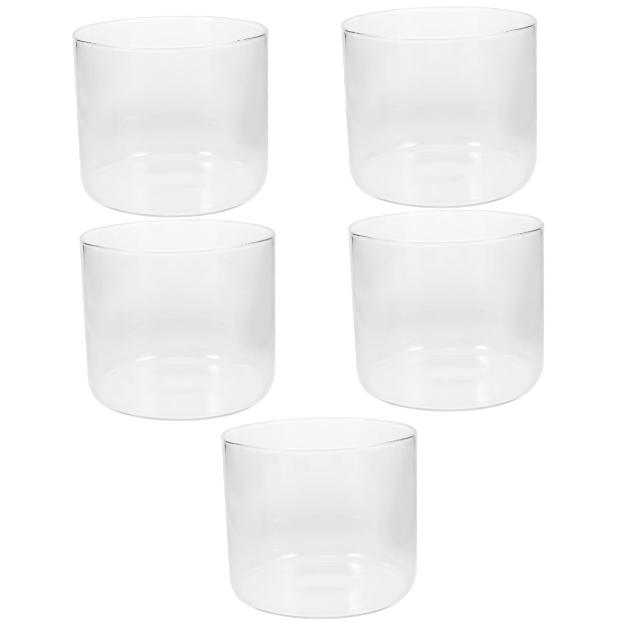 Kisangel 5 Piezas pequeña pecera Maceta suculenta Redonda pecera de Escritorio Cuenco betta pequeño Acuario pequeño pecera Redonda Pequeño Acuario paisajístico de Cristal Acuario de Cristal