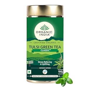 Organic India Tulsi Grüntee Lose Blätter 100g