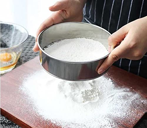 Vanlan 6 Inch Small Tamis, 18/8 60 Mini Fine Mesh Flour Sieve Flour Sifter Round Stainless Steel Flour Sieve #TOP2