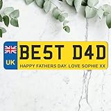 Custom License Plate Plaque - Personalised Number Plate in Wood or Acrylic - Ideal for Car Decor, Lorry Drivers, New Car, Just Passed Novelty Signs (UK Design, Mdf Wood Small 19cm) - Image 4