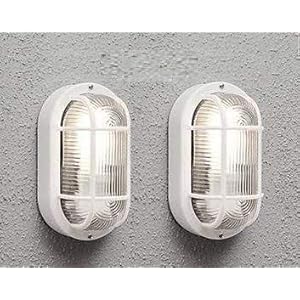 VRCT PVC Waterproof Outdoor Bulkhead Wall Spot Light for Offices/Home (20X10X9 cm) Pack of 2 Pieces (White) (Spot Light…