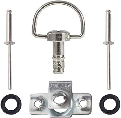 Motorcycle Race Fasteners Quick Release D-Ring 1/4 Turn Race Fairing Fasteners Rivet Type B 17mm (10 Pack) Silver