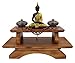 DharmaObjects Premium Solid Wood Hand Carved Personal Shrine Altar Meditation Table