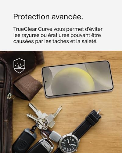 Belkin ‌Protection décran avec filtre anti lumière ScreenForce TrueClear Curve protection pour Samsung Galaxy S24 rebords - vue 4