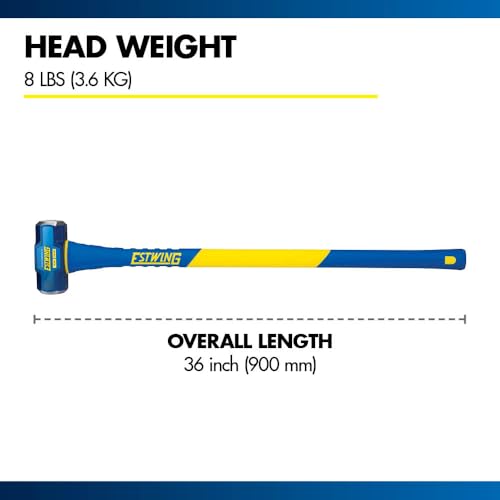 image for Estwing 8-Pound Hard Face Sledge Hammer for Demolition/Stake Driving, 