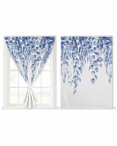 Xipuska Blackout Shades No Drilling for Small Window, Eucalyptus Leaves