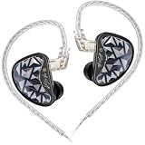 KZ AS24 Pro - Cuffie intrauricolari con isolamento acustico, bassi Hi-Fi, 12 driver ad armatura bilanciata IEM cablati (senza microfono, versione standard)