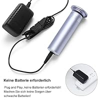 Elektrische Hornhautentferner Einstellbare Geschwindigkeit Professionelles Pediküre Fußfeile mit Austauschbaren Fußfeilen für Tote Harte Rissige Haut, mit 60 Stück Ersatz Schleifkissen (Grau) – Ansicht 6