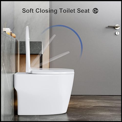 Abattant WC carré blanc à fermeture douce et fixation supérieure