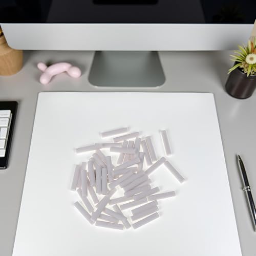 50 Stück weiße Radiergummi-Nachfüllpackungen mit Ersatz-Skizzenradierer, 5 x 25 mm, geeignet für Schule, Büro, schön und attraktiv, Druckbleistift-Radiergummi-Nachfüllpackungen, Radiergummis und